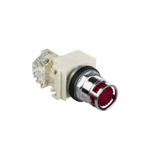 Pulsador Luminoso LED rojo 110VAC/DC NA+NC