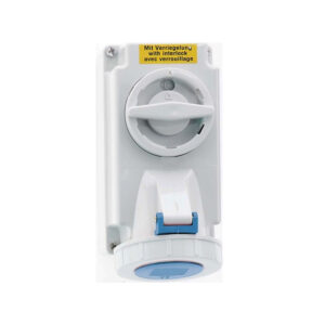 toma visible 63A 2P+T 250V IP67 azul-BALS