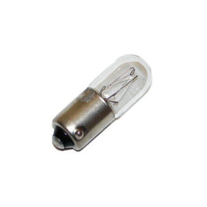 Foco incadescente miniatura  6.3V, 150MA/1W, BASE BA9S, 10X28MM