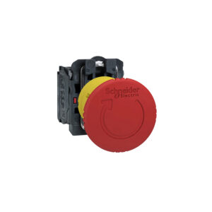 Parada de emergencia tipo hongo Rojo Ø40mm girar para desenganchar NC-SCHNEIDER