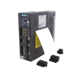 Convertidor de frecuencia SINAMICS V90  ENTRADA: 1/3 CA 200-240 V -15 %/+10 % 5,0 A/3,0 A 45-66 HZ SALIDA: 0-ENTRADA V 2,6 A 0-330 HZ 0.5HP - 0.4KW PROTECCIÓN: IP20- SIEMENS