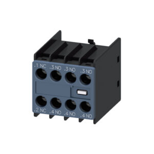 Interruptor auxiliar, en la parte frontal, 2 NA + 2 NC, .1/.2, .1/.2, .3/.4, .3/.4, recorrido de corriente: 1 NC, 1 NC, 1 NA, 1 NA,   - SIEMENS
