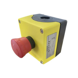 Caja de plástico, parte superior de la caja en amarillo, 1  PARADA DE EMERGENCIA color rojo 40 mm,   - SIEMENS